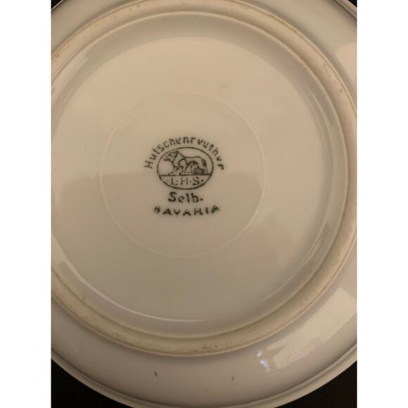 Vintage Hutschenreuther Small Fruit Bowl 5 1/8"d White with Thick Gold Band Verg - Picture 5 of 5